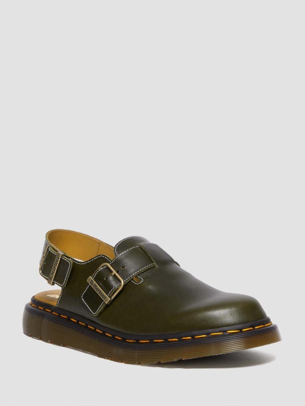 Dr. Martens unisex  black Leather Monk-Strap Slingback Shoe
